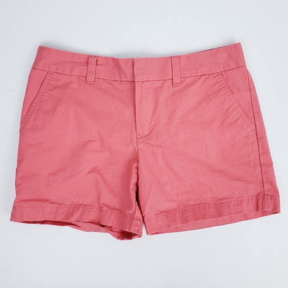 Tommy Hilfiger Pink Chino Shorts Flat Front SZ 4 - Picture 1 of 5